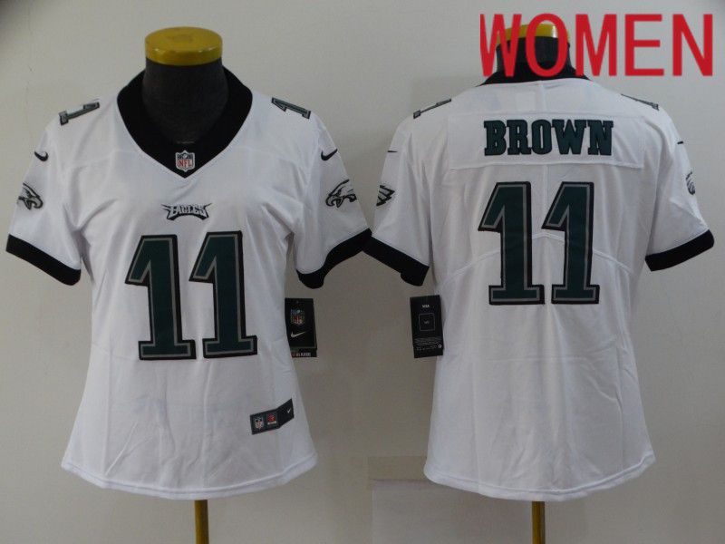 Women Philadelphia Eagles #11 Brown White 2022 Nike Limited Vapor Untouchable NFL Jersey->houston astros->MLB Jersey